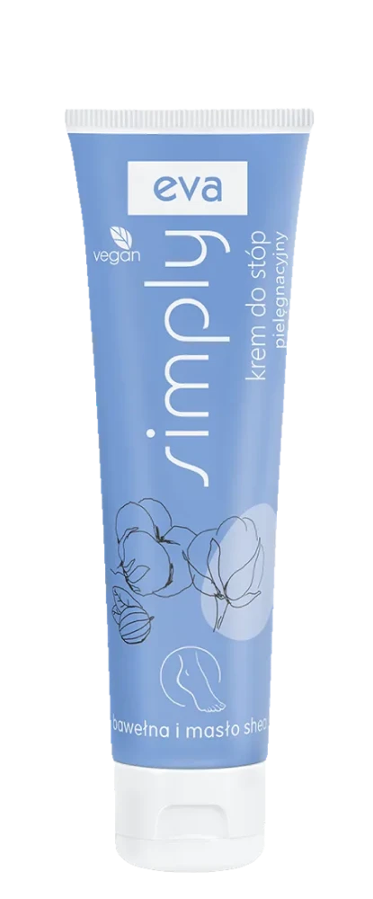EVA SIMPLY Foot cream with cotton and shea butter